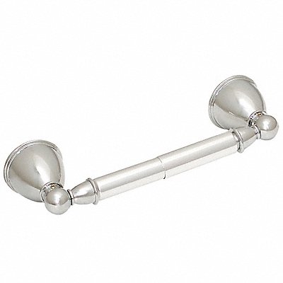 Horizontal Single Roll Double Post Toilet Paper Holder Silver