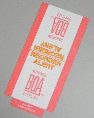capsa BOA Reorder Alert Insert - Package Of 500