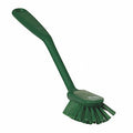 10-1/2 L Polyester Short Handle Dish Brush Green