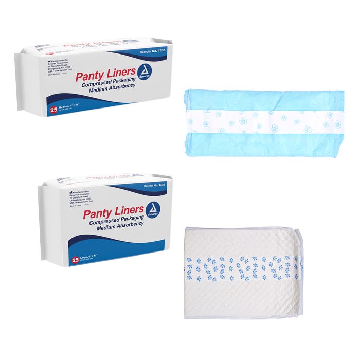 Dynarex Panty Liners case of 10 Quantity per box: 25