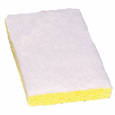 6 x 3-1/2 Nylon Scrubber Sponge White 20PK