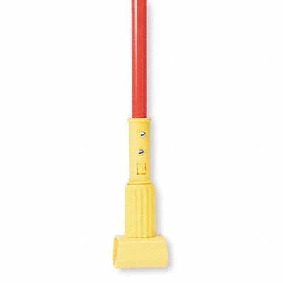 Wet Mop Handle Jaw Mop Connection Type Red Fiberglass 60 Handle Length