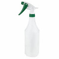 White/Green HDPE Trigger Spray Bottle 32 oz. 3 PK
