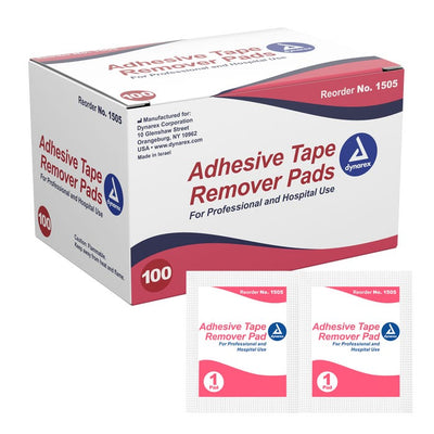 Dynarex Adhesive Tape Remover Pad case of 10 Quantity per box: 100