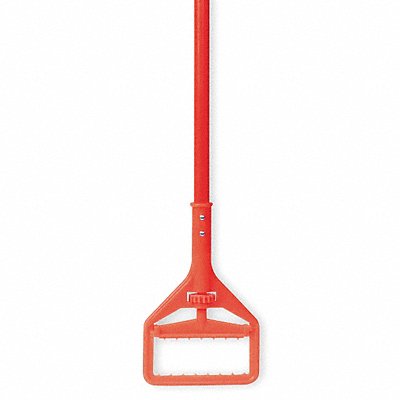 Wet Mop Handle Janitor Wing Nut Mop Connection Type Orange Fiberglass 60 Handle Length