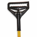Wet Mop Handle T-Bar Head Mop Connection Type Yellow Fiberglass 63 Handle Length