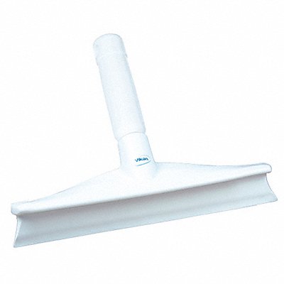 10 W Straight Rubber Floor Squeegee With Handle White