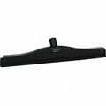 20 W Straight Double Foam Rubber Floor Squeegee Without Handle Black