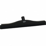 20 W Straight Double Foam Rubber Floor Squeegee Without Handle Black