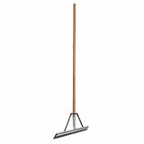 24 W Flat Rubber Floor Squeegee With Handle Gray/Brown