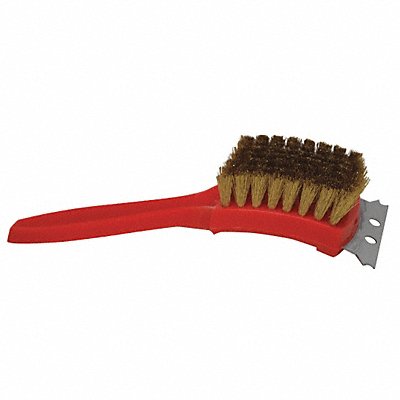 9 L Brass Short Handle Oven/Grill Brush and Scraper Black