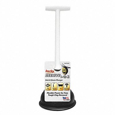 Rubber Plunger Cup Dia 4-1/2 Handle Length 9-1/4 1 EA