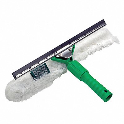 18 W Straight Rubber Window Squeegee and Washer Without Handle Black/Green/White