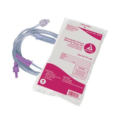 Dynarex DynaSpike Enteral Delivery Pump Set With ENFit Connector case of 30