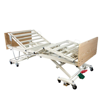 Dynarex  DB300 Bariatric Low Bed Color Light Oak Rail Type Assist Q-Bar