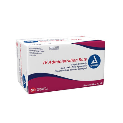Dynarex IV Administration Sets per box quantity is 50