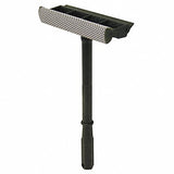8 W Straight Rubber Window Squeegee With Handle Black