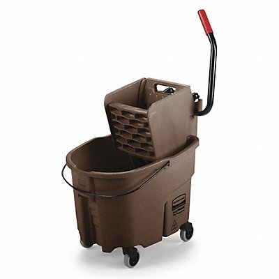 Brown Mop Bucket and Wringer 8-3/4 gal.
