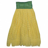 Clamp Quick Change Side-Gate Microfiber Tube Wet Mop Head Yellow