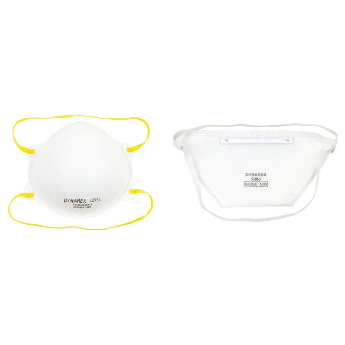 Dynarex N95 Particulate Respirator Masks case of 12 Quantity per box: 20