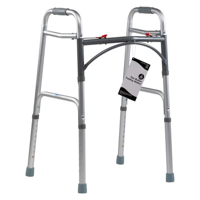 Dynarex Two Button Folding Walker size adult per box quantity 1 pair