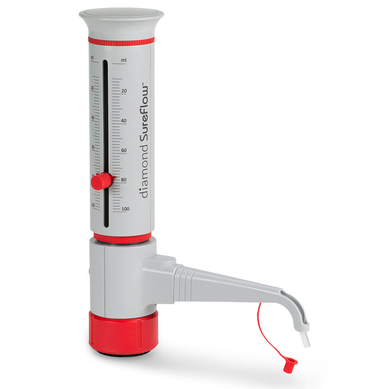 Globe Scientific - Bottle Top Dispenser, 10.0mL to 100.0mL, 2.0mL increments, Standard - GS-GBTD-100
