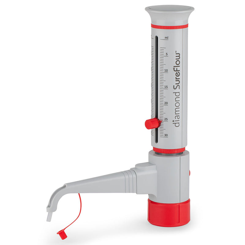 Globe Scientific - Bottle Top Dispenser, 2.5mL to 30.0mL, 0.5mL increments, Standard - GS-GBTD-30