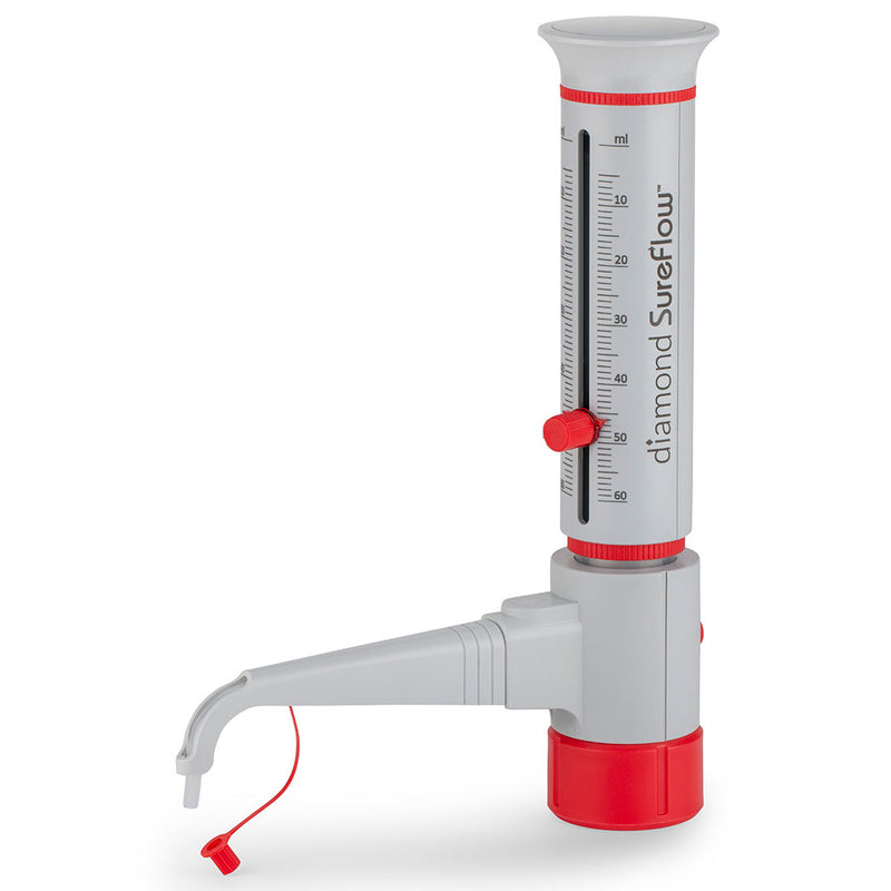 Globe Scientific - Bottle Top Dispenser, 5.0mL to 60.0mL, 1.0mL increments, Standard - GS-GBTD-60