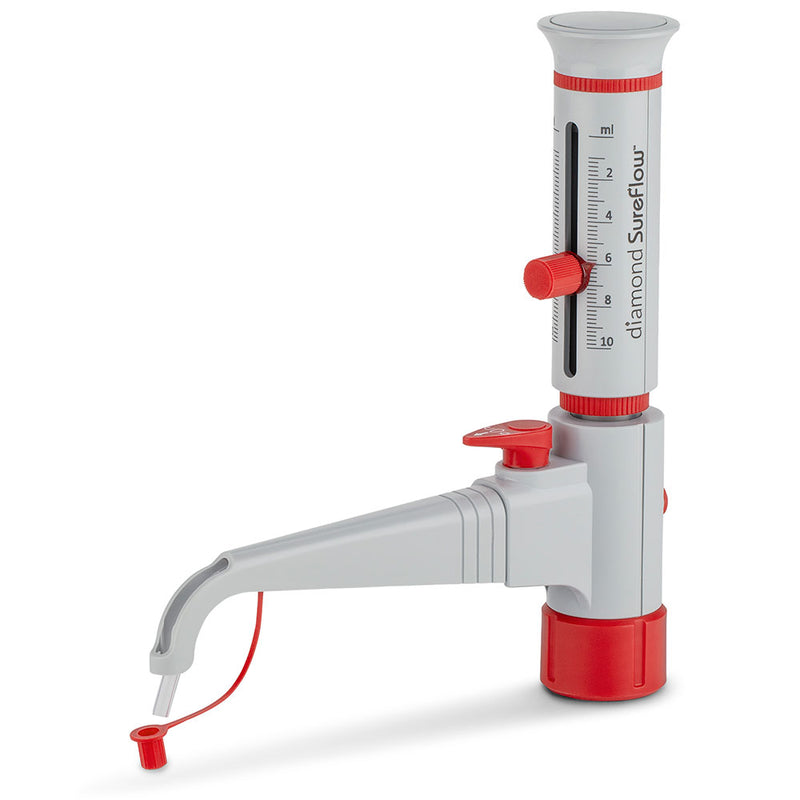 Globe Scientific - Bottle Top Dispenser, with Recirculation, 1.0mL to 10.0mL, 0.2mL increments - GS-GBTD-R-10