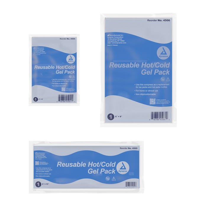 Dynarex Reusable Hot And Cold Gel Packs case of 24