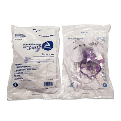 Dynarex Enteral Delivery Gravity Bag Set With ENFit Connector case of 30