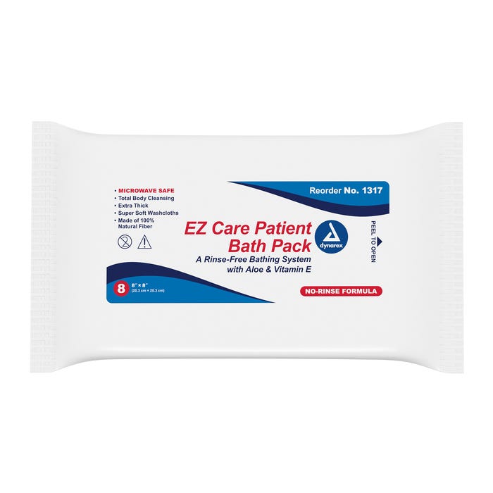 Dynarex EZ Care Patient Bath Packs - 8in X 8in case of 24 Quantity per box: 8