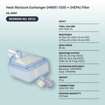 Dynarex Heat Moisture Exchanger Filters HME 1500 with HEPA filter case of 25