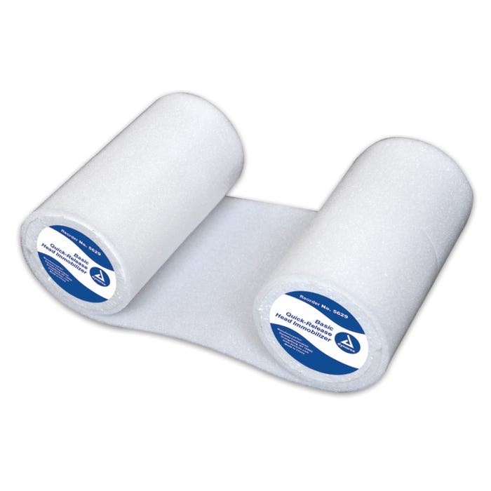 Dynarex Basic Quick-Release Head Immobilizer - White case of 5