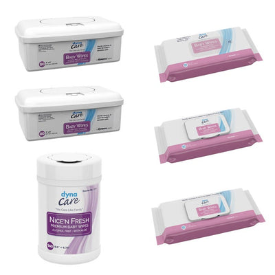 Dynarex Baby Wipes scented case of 12