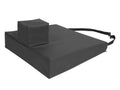 Foam Wedge Cushion w/ Pommel w/ Stretch Nylon Top Cover & Bottom Vinyl Cover 20"x18"x4"-2" | PA-76053P