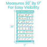 BODYWEIGHT WORKOUT POSTER, FULL COLOR, ONE SIDED, LAMINATED - RHB2020