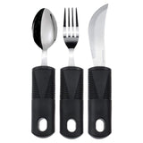 ADAPTIVE UTENSIL SET, WIDE, NON-WEIGHTED FORK, SPOON, KNIFE, DISHWASHER SAFE - LVA1056