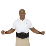 627 LSO LUMBAR BRACE, RIGID BACK PANEL, 4-1 PULLEY, REMOVABLE SIDE PANELS, UP TO 68" WAIST - SUP2048BLK