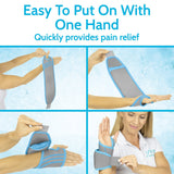 WRIST ICE WRAP, HOT/COLD GEL PACK, REVERSIBLE, GRAY - SUP2003GRY