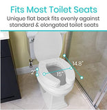 4" SOFT TOILET SEAT CUSHION, BLACK FOAM, SUCTION CUP BASE - CSH1079WHT