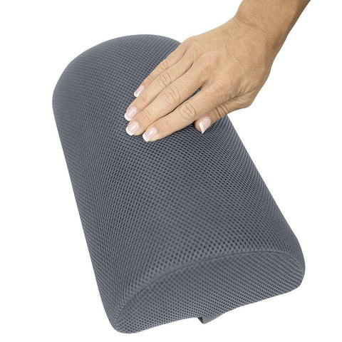 4" HALF MOON LUMBAR CUSHION, FOAM, MESH COVER W/CHAIR STRAP -  CSH1063L