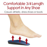 3/4-LENGTH ORTHOTIC INSOLE, ANTIMICROBIAL, M: 9.5 - 11, W: 10.5 - 12