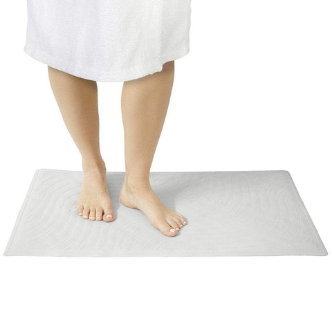 BATHTUB FLOOR MAT, 28" X 16", SUCTION CUPS, NONSLIP, MACHINE WASHABLE - LVA1065