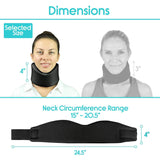 CERVICAL COLLAR, 4"FLEXIBLE FOAM, UP TO 20.5" BLACK