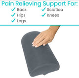 2.5" HALF MOON LUMBAR CUSHION, FOAM, MESH COVER W/CHAIR STRAP - CSH1063S