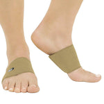 ADJUSTABLE ARCH SLEEVES, RIBBED, 6 GEL INSERTS, UP TO 10.5" ARCH, 1 PAIR, BLACK