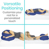 C-SHAPED BODY PILLOW, POLYFIBER, 54" X 6" WHITE COVER - CSH1039WHT