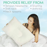 CERVICAL PILLOW, 5" CONTOURED MEMORY FOAM - CSH1017WHT