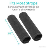 5.5" CPAP STRAP COVERS, WASHABLE FLEECE, 1 PAIR - LVA2031BLK